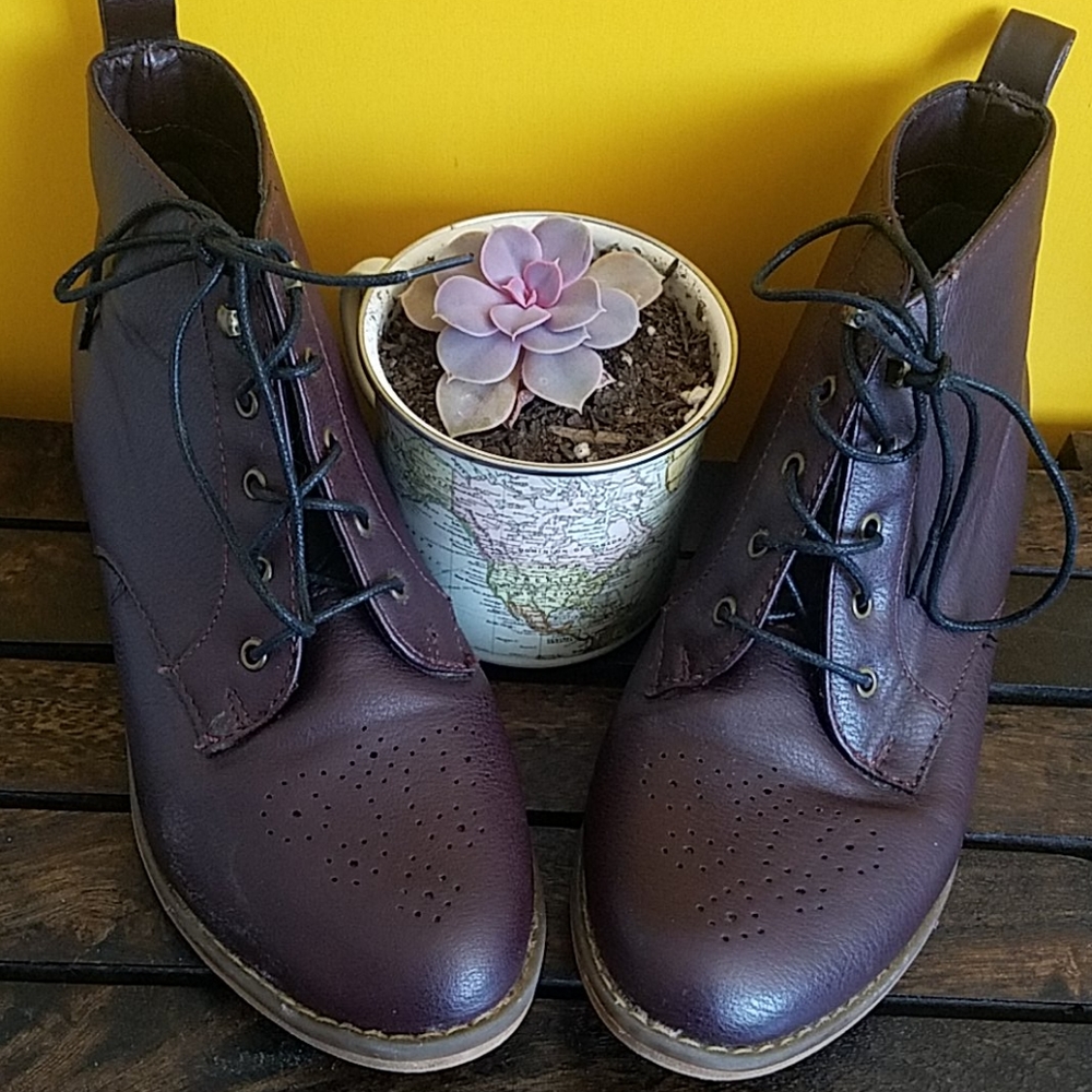 Moldcloth Rocket Dog Burgundy Ankle Booties